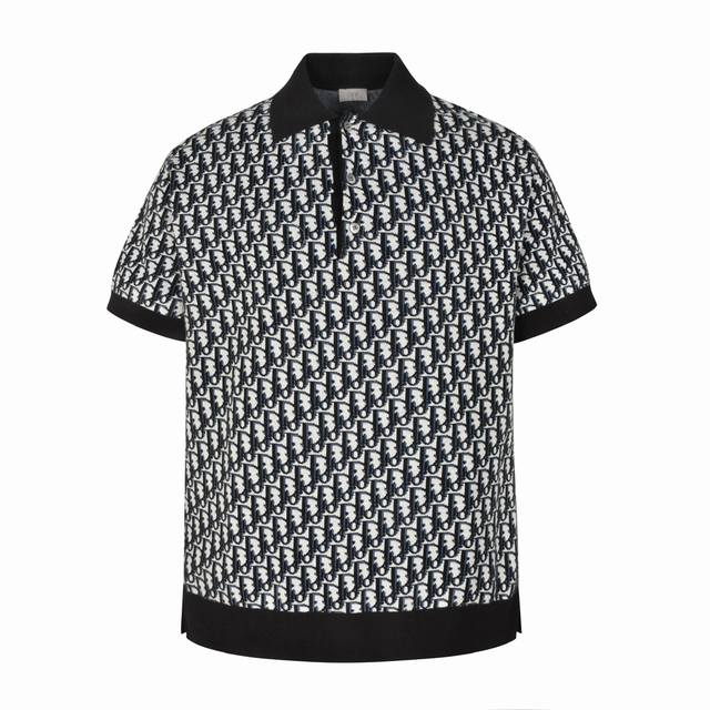 Cd 23Ss Old Flower Wool Polo Black Blue Originally purchased for 10,500, it is m