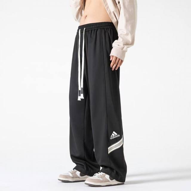 for Adidas new three-bar sports pants, casual pants, loose trousers, sweatpants