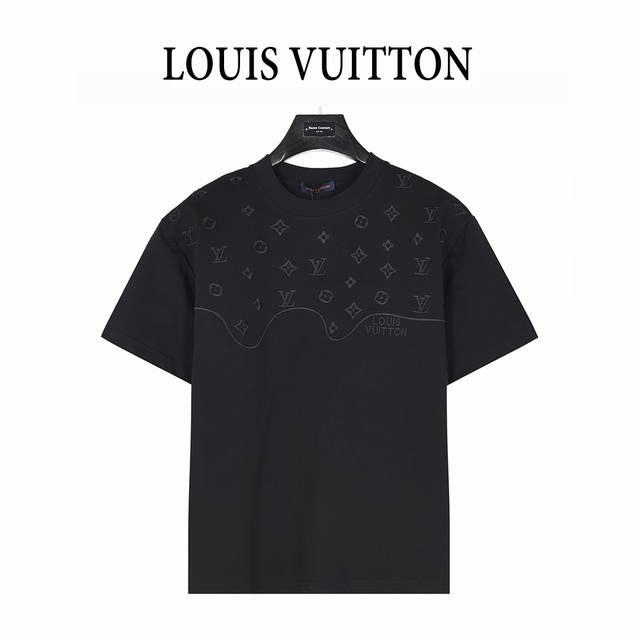 Louis Vuitton 25Ss Logo Embroidery Short Sleeve T-shirt with Obscure Pattern and