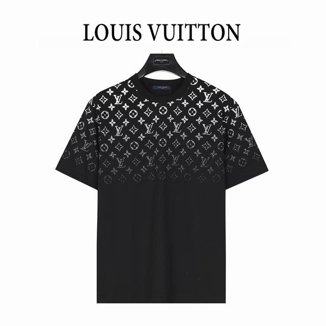 Louis Vuitton Louis Vuitton full print upper gradient letter print short-sleeved