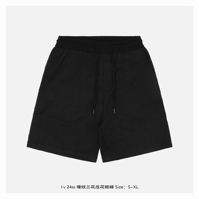 Lv 24Ss Dark Pattern Three Flower Embossed Shorts Inspired by the retro style of