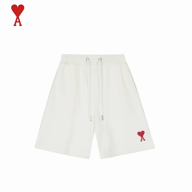 Ami Amy Macaron Embroidered Heart Classic Shorts Put aside all the messy words a