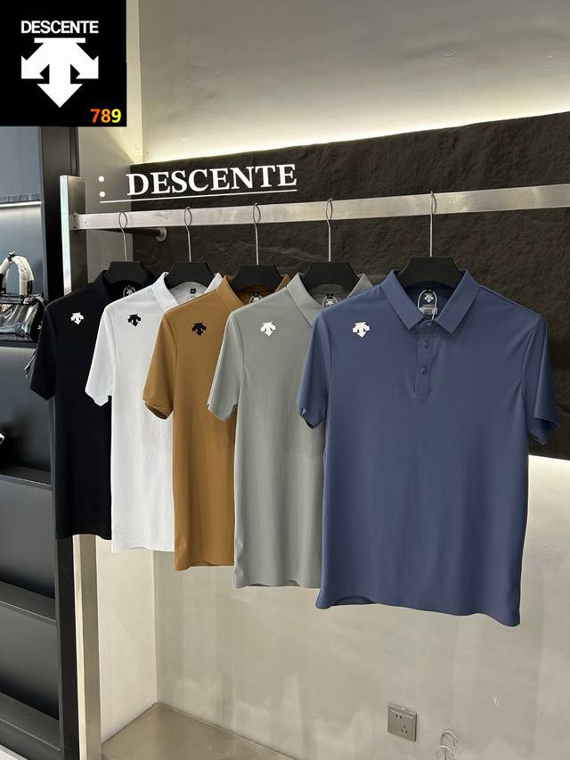 Descente Quick Dry Sports Leisure Short Sleeve Polo Shirt Whether it is business
