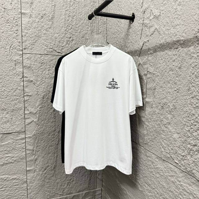 Prad* 2025 Spring and Summer Simple Letter Embroidery Logo Customized Double Ya