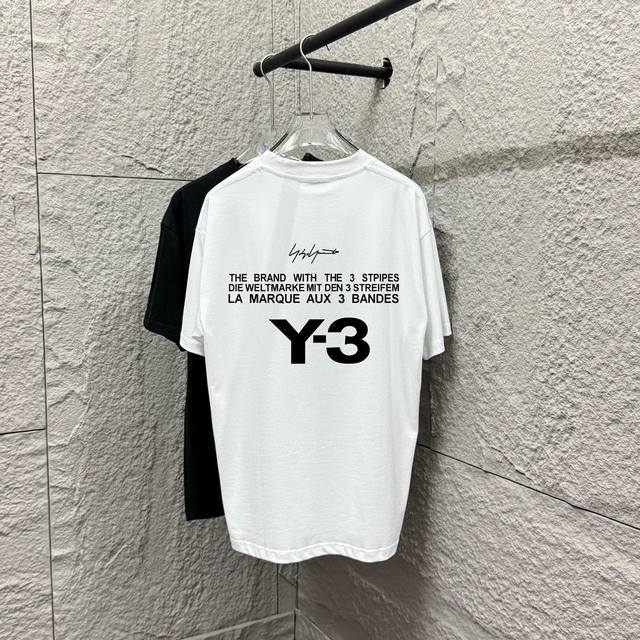 Y3*Yamamoto*Yoshi 2025 Spring and Summer New Y-3 Letter Embroidery Back Letter L