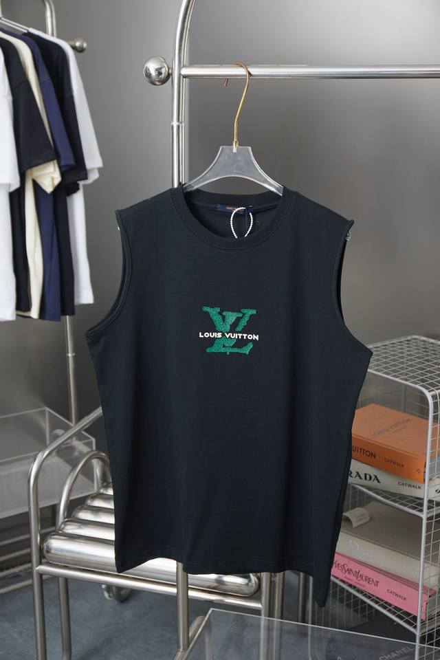 Lv Louis 25Ss early spring new classic letter logo printed vest Light luxury Wai