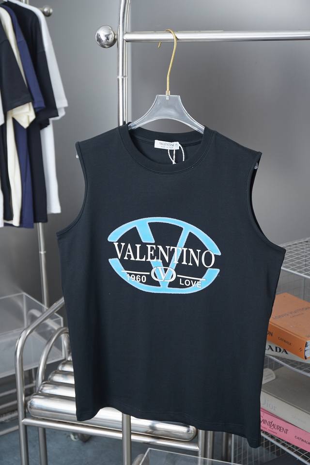Valent*Ino Huajia 25Ss early spring new classic letter logo printed vest light l