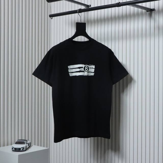 Maison Margiela 25Ss painted short-sleeved T-shirt custom made 280g cotton doubl