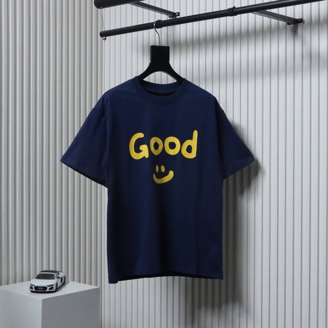 Drew House Summer new simple smiley face printed couple short-sleeved T-shirt Hi