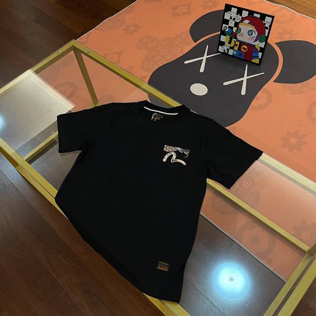 New arrival, 110 Fushen 25Aw Men's Multi-pocket Carp Embroidered Flocked T-shir