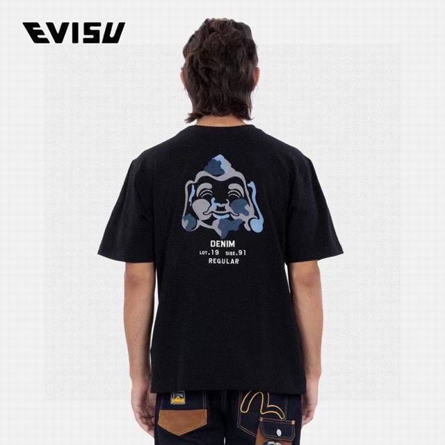 New arrival, 100 25Aw Men's Camouflage Buddha Head Embroidery Flocking T-shirt