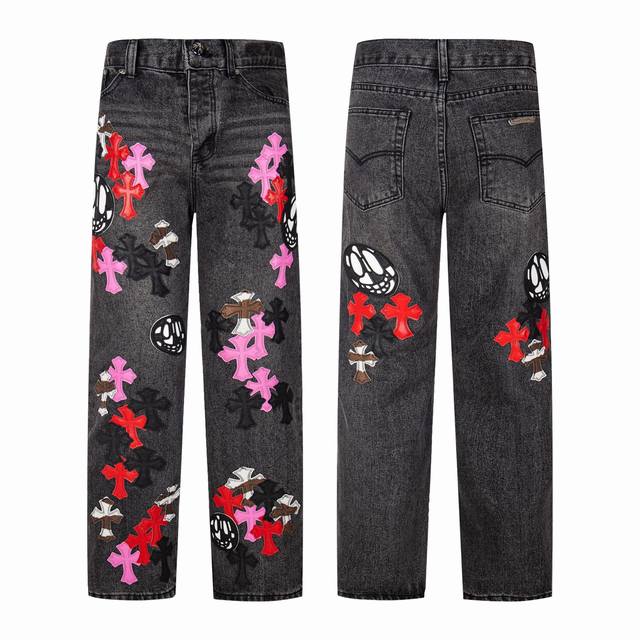 High version Ch Chrome Hearts Skull Pinduoduo Leather Cross Pinduoduo Leather H