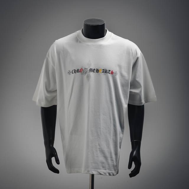 Chrome Hearts Ch Short-sleeved T-shirt with Sanskrit print on the chest The fabr