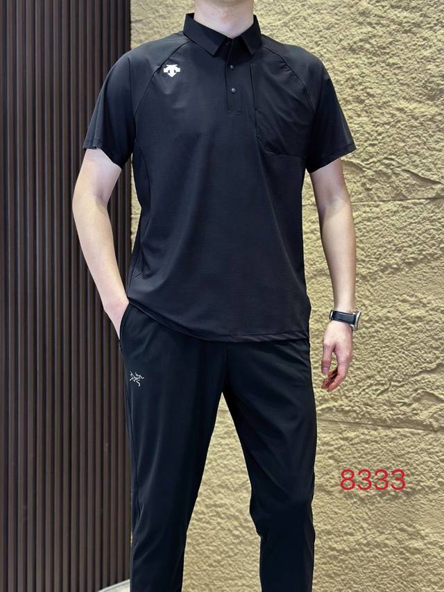 Descente lightweight quick-drying Polo shirt 0 thread ends 8333 non-sense skin-