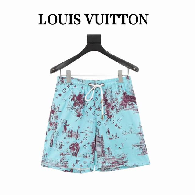 Louis Vuitton 23Ss Park Print Shorts This casual piece is made from lightweight