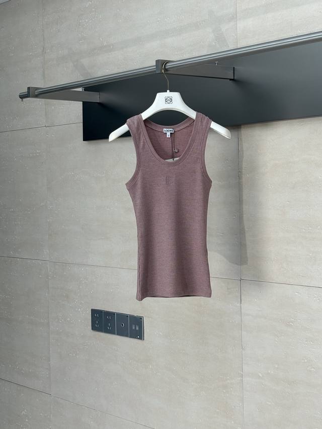 Loewe* Loewe 25Ss new classic chest logo all-match vest Imported 100% cotton fab