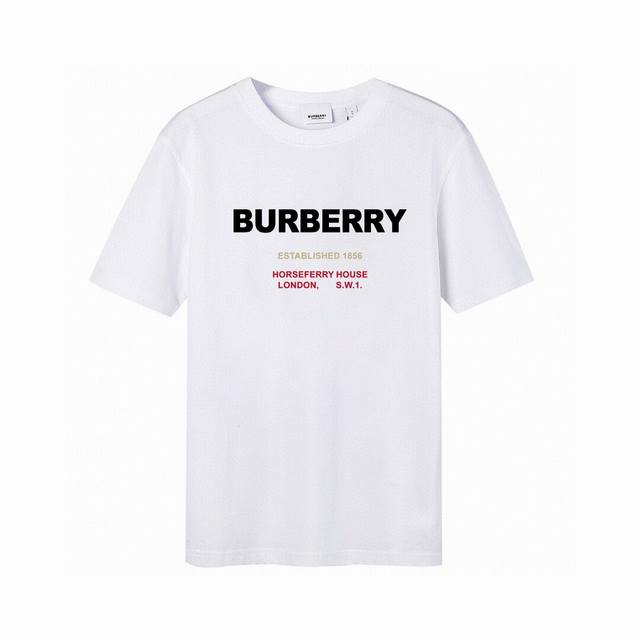 Burberry Burberry letter short-sleeved T-shirt. High version, trendy high street