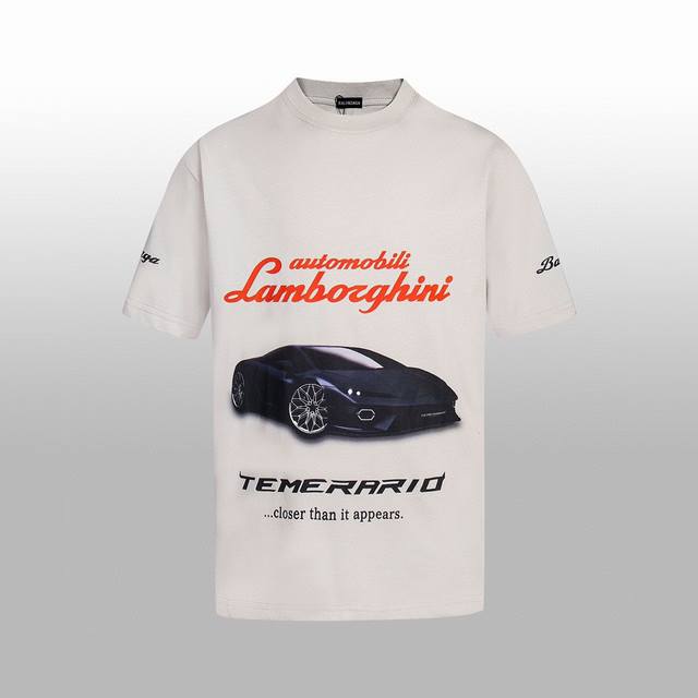 High version Balenciag* New spring and summer short-sleeved T-shirt European di