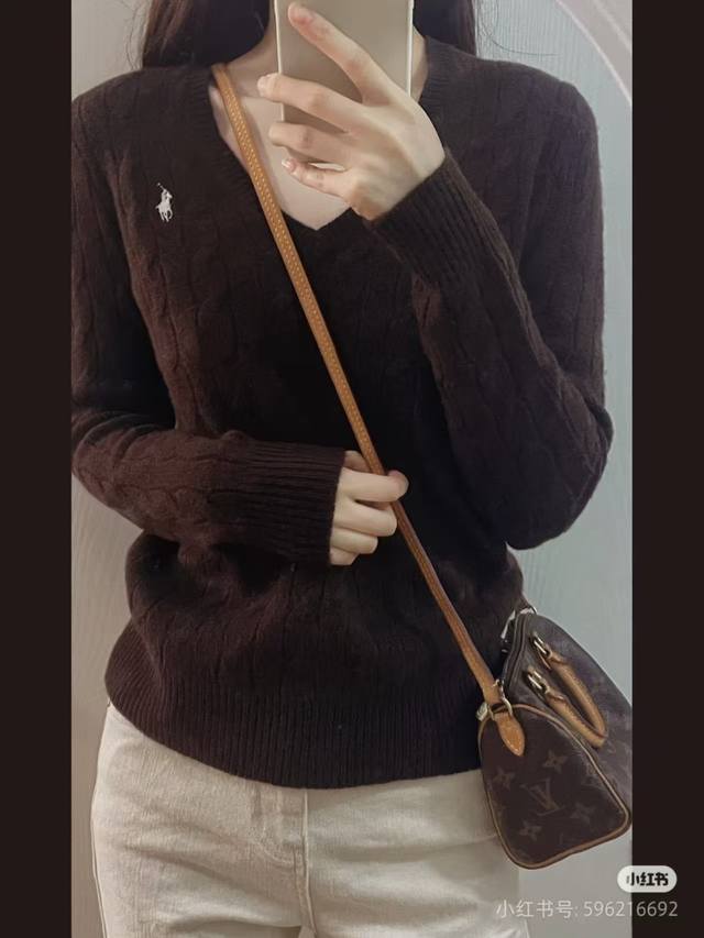 Top quality Style number: Ds019# Ralph Lauren Ralph Laurenv-neck solid color po