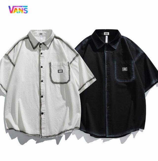 New arrival! ! ! ! Vans summer youth pure cotton contrast Hong Kong style loose