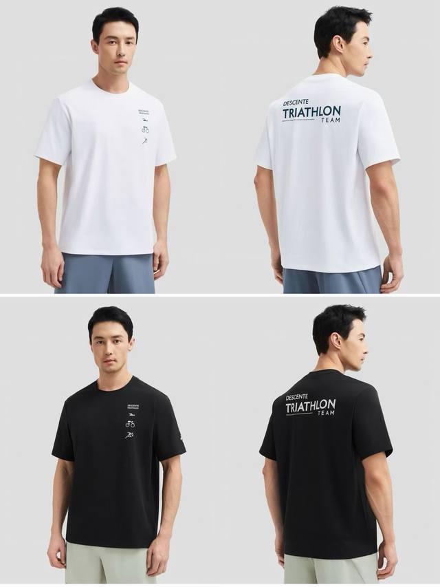 ؼDetails of the new Descente quick-drying T-shirt Descente men's comfortable bre