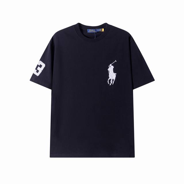 Ralph Lauren Ralph Lauren classic embroidered big horse logo round neck basic s