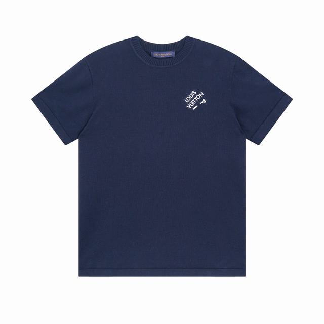 Louis Vuitton Lv2025 Spring New Pin Letter Logo Knit Short Sleeves This T-shirt