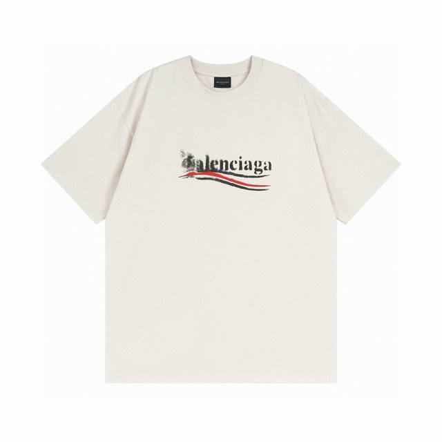 Balenciaga Balenciaga Ss classic cola wave graffiti print short-sleeved T-shirt