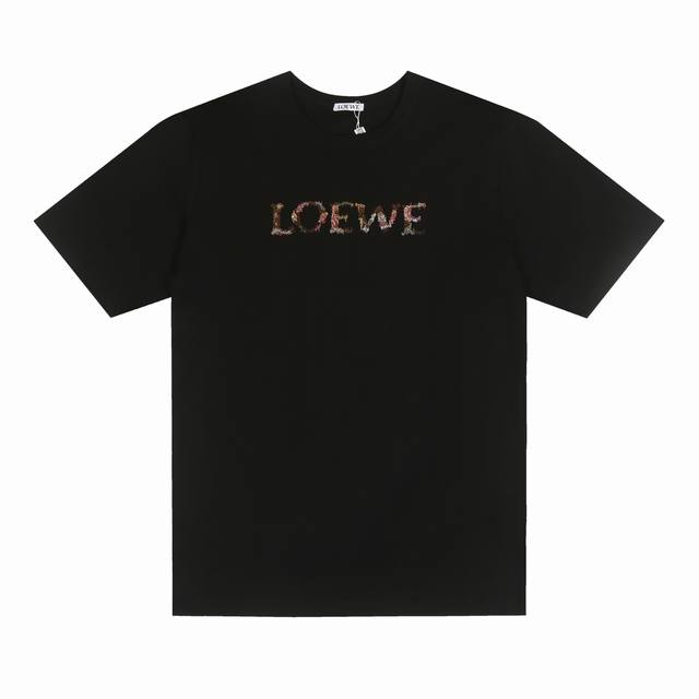 Loewe*Loewe Loewe*Loewe oil painting embroidered short-sleeved T-shirt - Customi