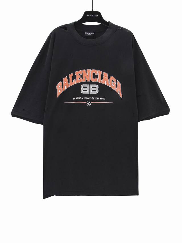 Aenia Paris Home Double B Scissors Crack Short Sleeve T-shirt Fabric: Double yar