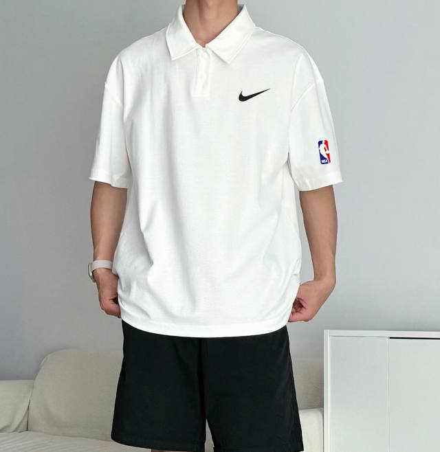 Nike X Fear Of God X Nba three-party joint Nike Fogess Polo shirt short-sleeved