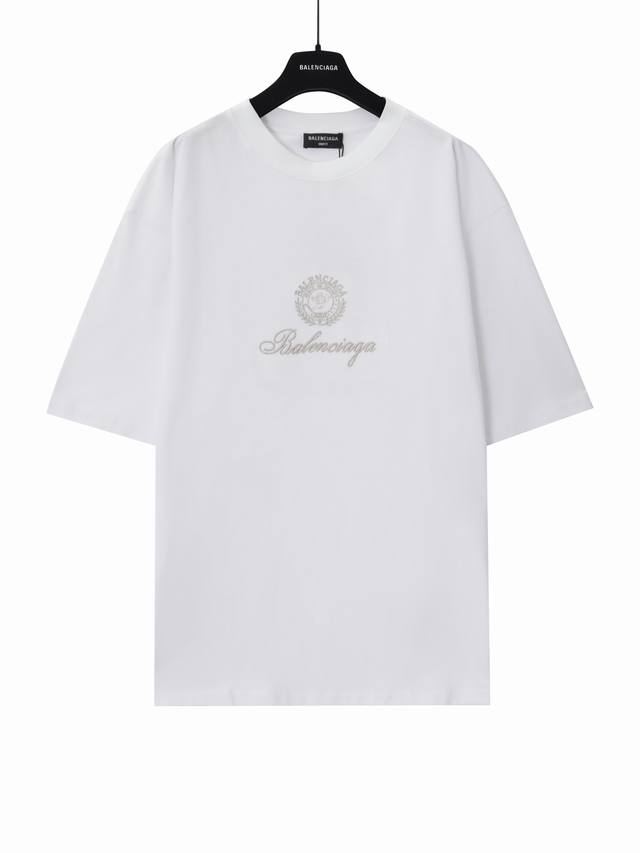 Aenia Parisian Angel Embroidery Short Sleeve T-shirt Fabric: 240g double yarn 32