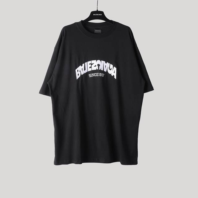 Aeniaa Balenciaga 1917 inverted embroidered short-sleeved T-shirt Fabric: 240g d