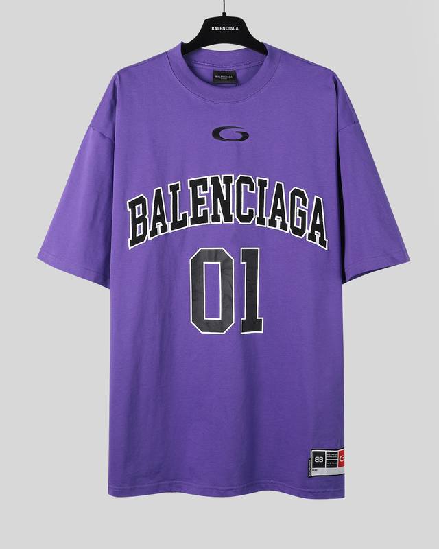 Balenciaga Ss25 The highest version on the market No. 01 embroidered jersey shor