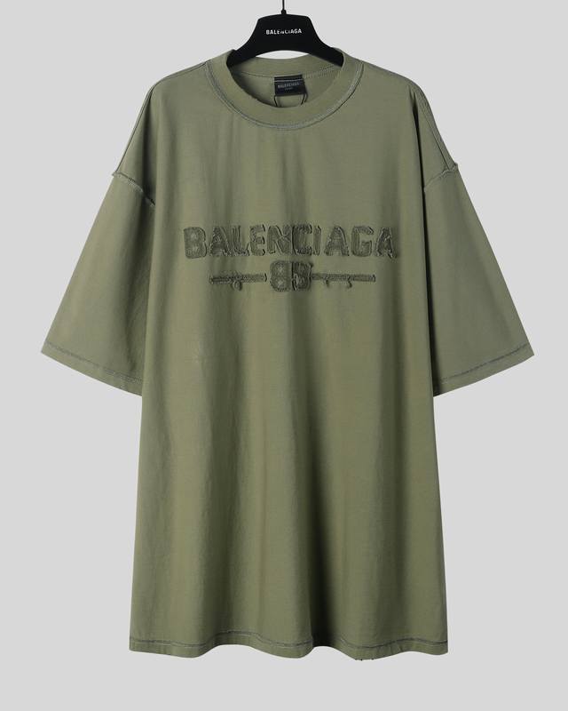 Balenciaga 25Ss Patchwork embroidery short sleevesThe highest version on the mar
