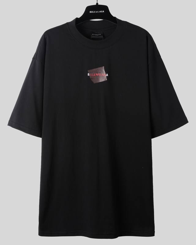 Balenciaga 25Ss The highest version on the market Embroidery tape short sleeves