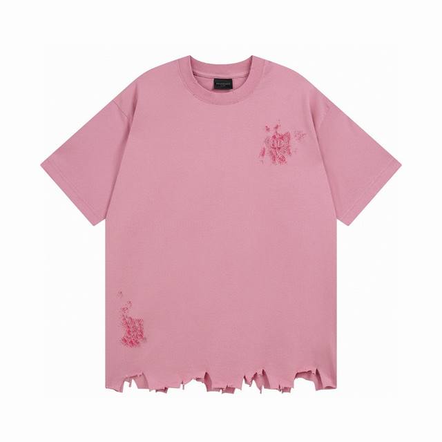 Balenciaga 2025 Ss front wheat ear embroidery back letters colorful hand-painted