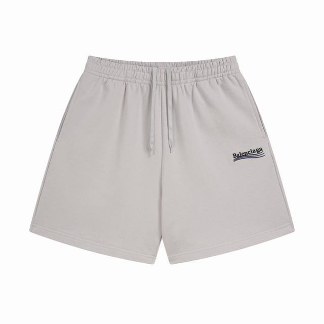 Balenciaga 2025 Ss new style sea wave flower classic Logo embroidered shorts The