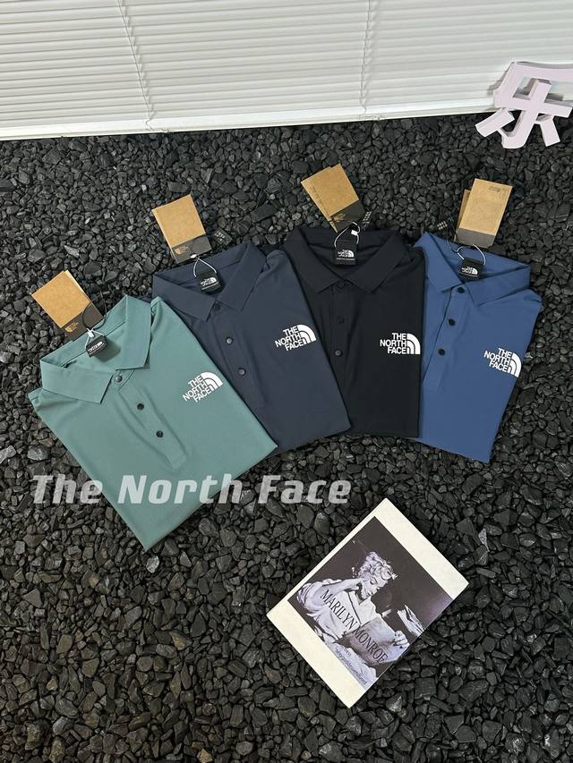 The Nirth Face 24Ss Summer Silicone Lapel Polo Shirt Outdoor Quick-Drying Short
