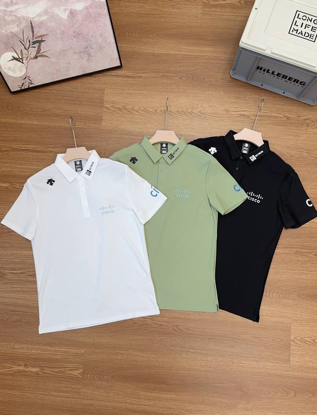DescentegolfDescente Golf Field Series Sunscreen Slim Fit Short Sleeve Polo Shir