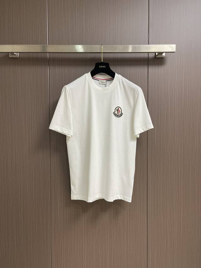 Moncler logo patch short-sleeved T-shirt, made of Xinjiang long-staple cotton 32