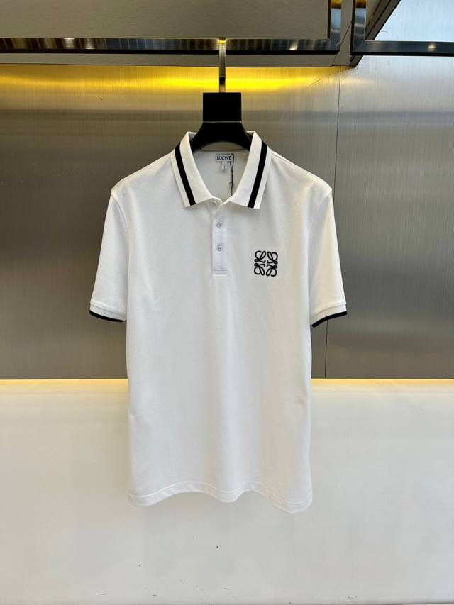 Loewe 2025Ss new summer Logo men's lapel Polo shirt! Classic business men's sty