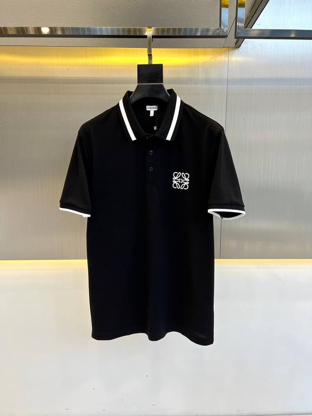 Loewe 2025Ss new summer Logo men's lapel Polo shirt! A classic business men's s