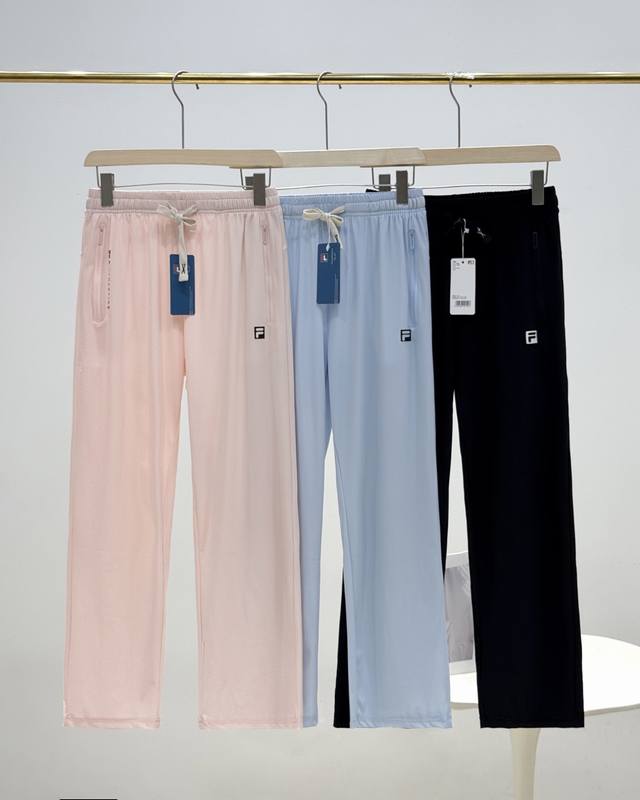 Fila Fila official women's ice silk quick-drying casual pants straight pants, a