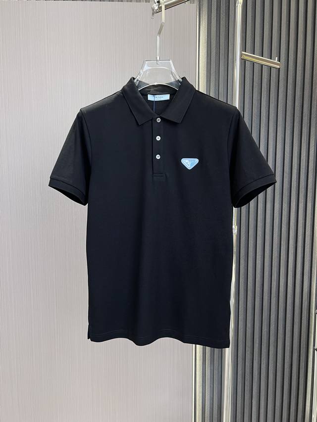 Pujia 25Ss New summer lapel short-sleeved high-grade 260g Zhudi cotton material