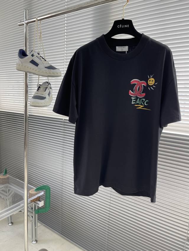Chane 25Ss Summer new hand-painted short-sleeved T-shirt! Counter synchronizatio