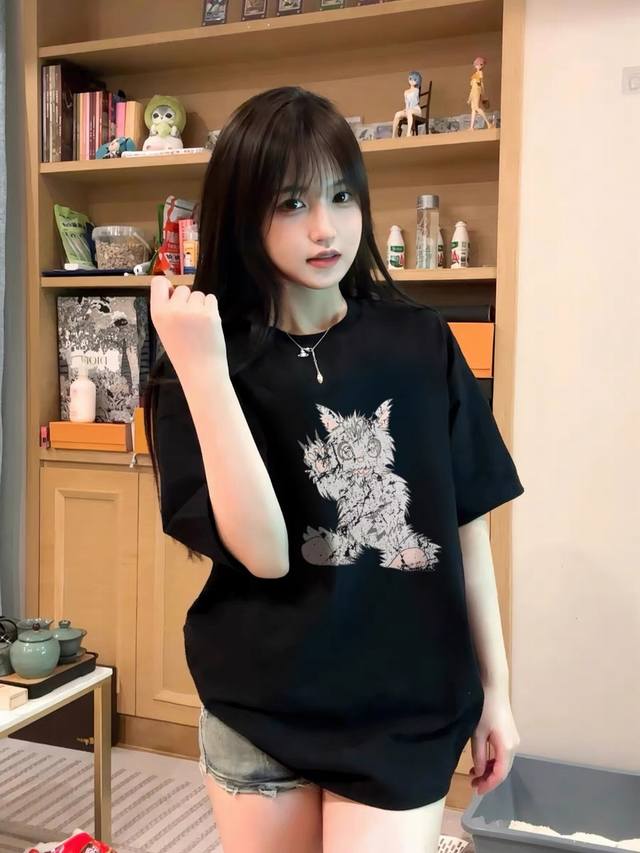 Top heavy version Welldone24Ss official website new cute monster letter print hi