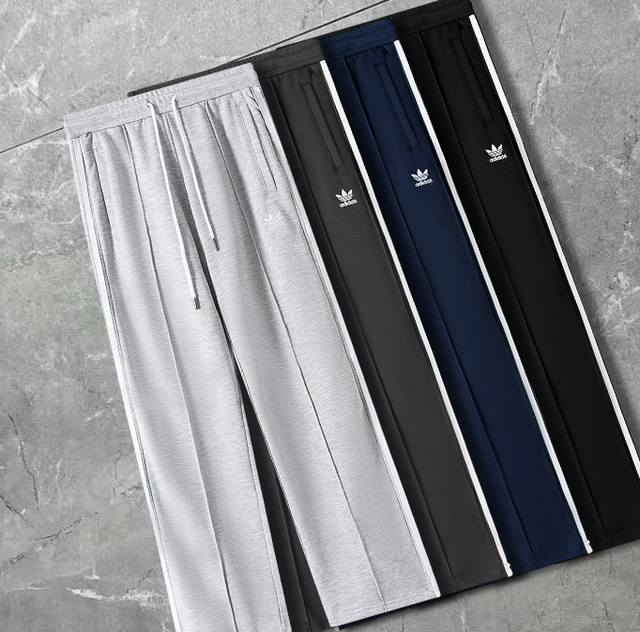 Counter quality Adidas Adidas clover three-bar trousers four seasons couple styl