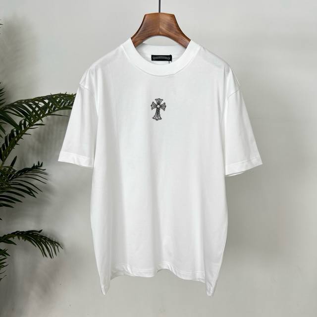 Chrome Hearts summer new style cotton T-shirt with iconic brand embroidered log