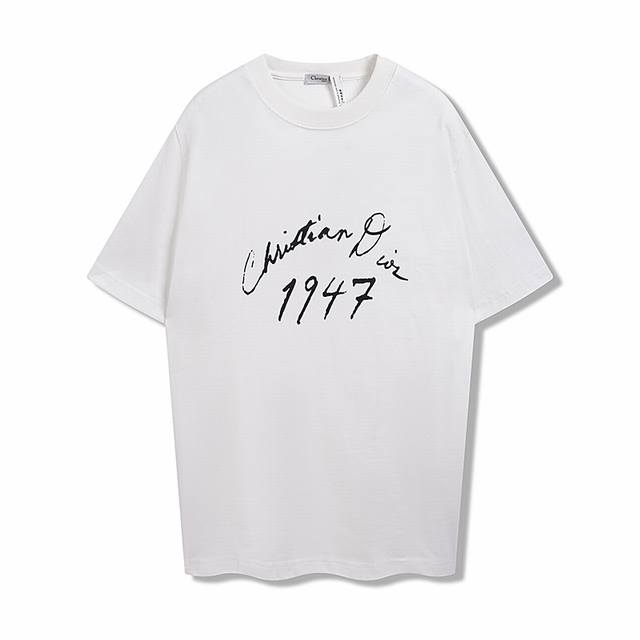 Dr Men 25Fall signature flocked print crew neck short sleeves 310G cotton jersey